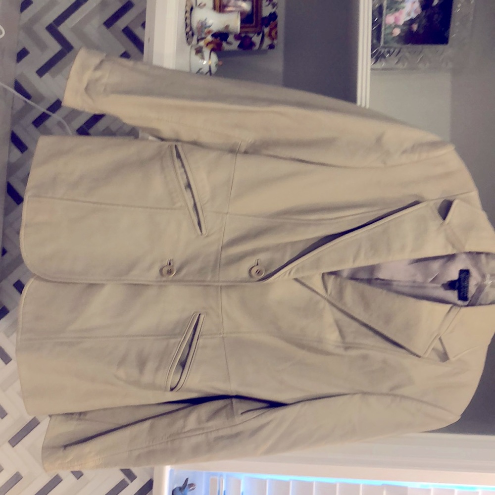 Beige Leather Jacket - image 1